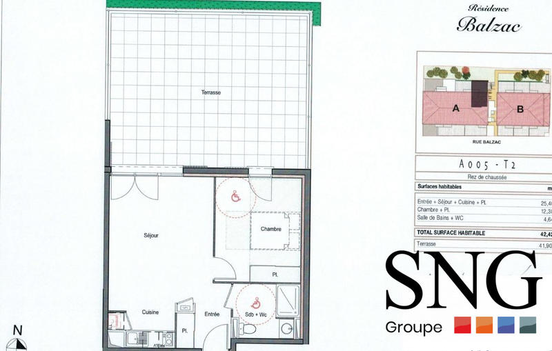 Appartement - 41 m² - 2 pièces