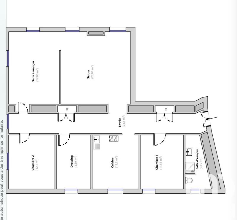 Appartement - 113 m² - 5 pièces