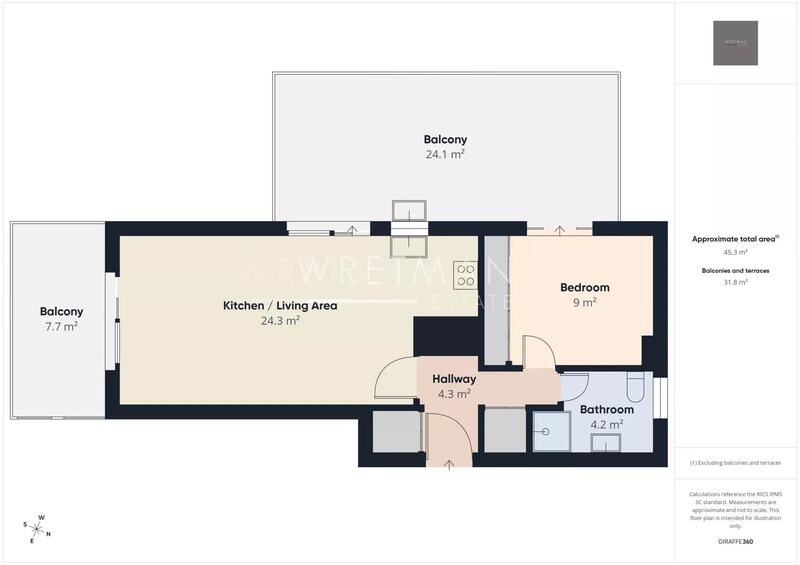 Appartement - 45 m² - 2 pièces