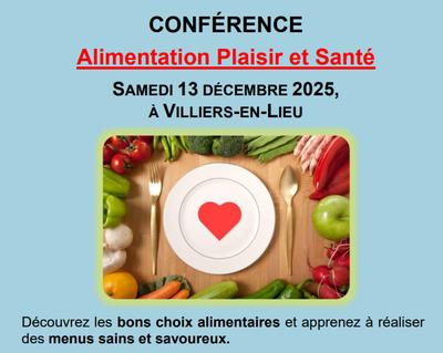 Conférence Alimentation Plaisir et Santé