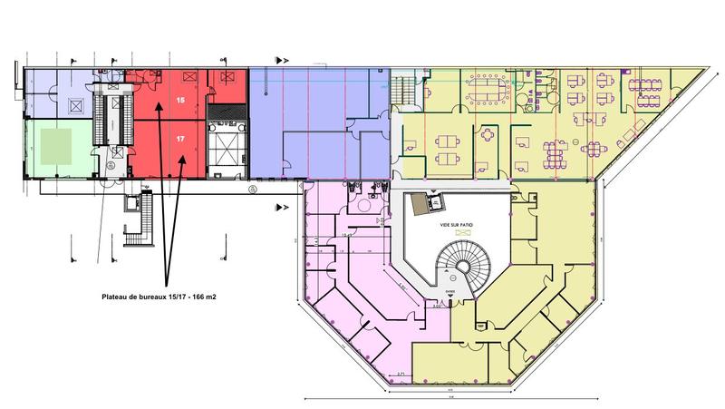 Bureau - 166 m² - 2 pièces
