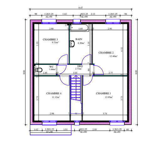 Maison - 104 m² - 5 pièces