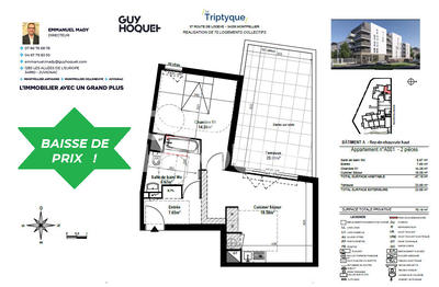 Appartement - 47 m² - 1 pièce