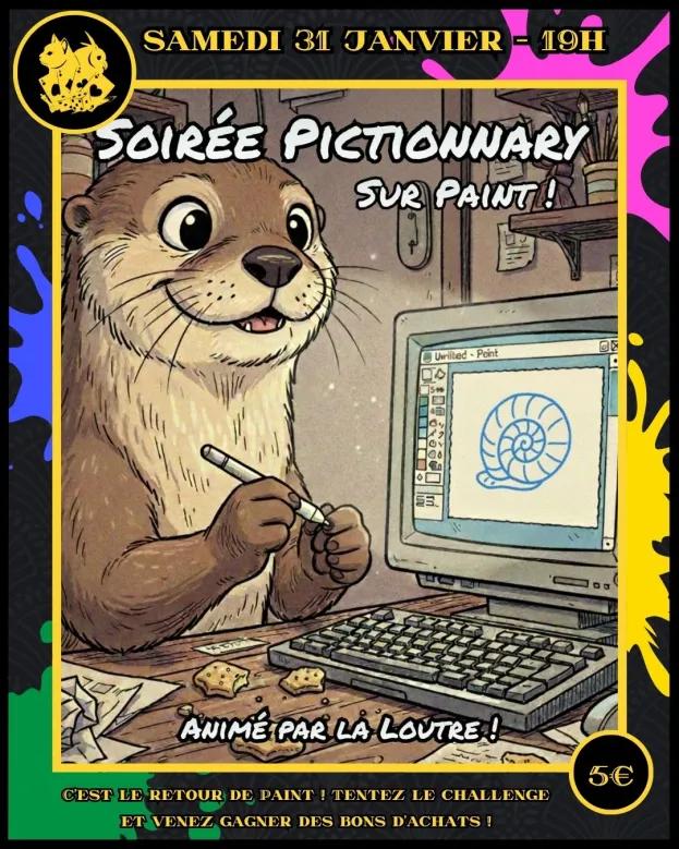 Soirée pictionary spécial paint au chat chouette