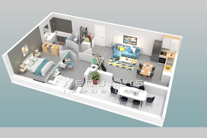 Appartement - 77 m² - 3 pièces