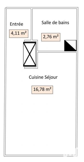 Appartement - 24 m² - 1 pièce