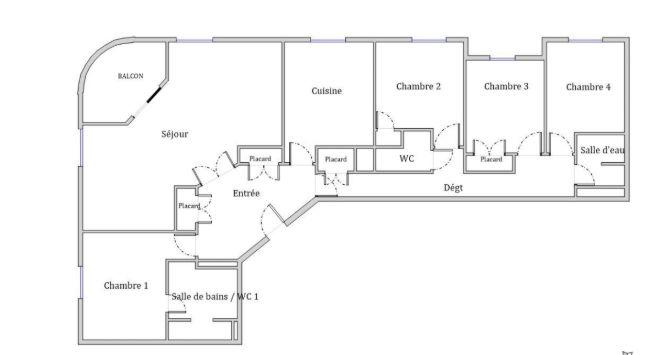 Appartement - 130 m² - 5 pièces