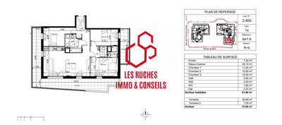 Appartement - 82 m² - 4 pièces