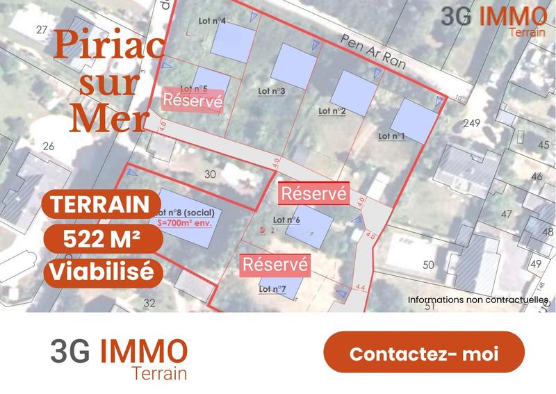 Terrain constructible - 550 m²