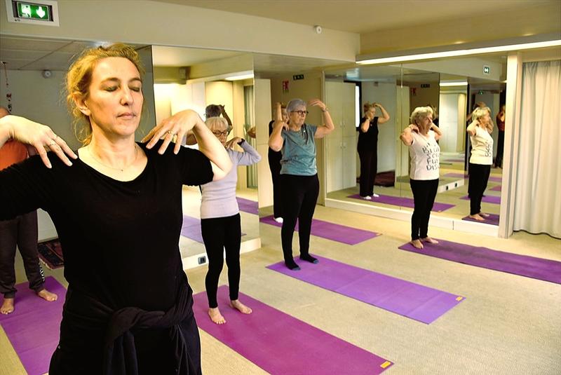 Séance de yoga