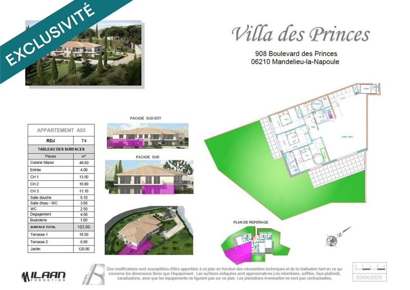 Appartement - 104 m² - 4 pièces