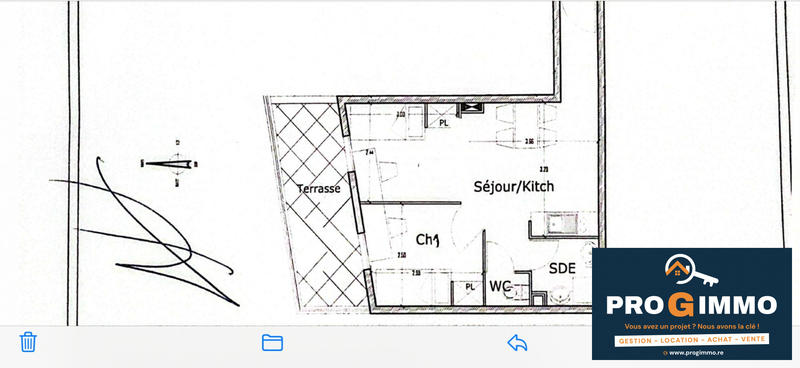 Appartement - 34 m² - 2 pièces