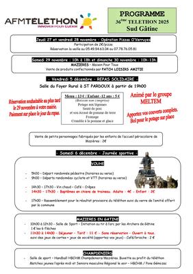 36éme Téléthon Sud Gâtine : journée sportive