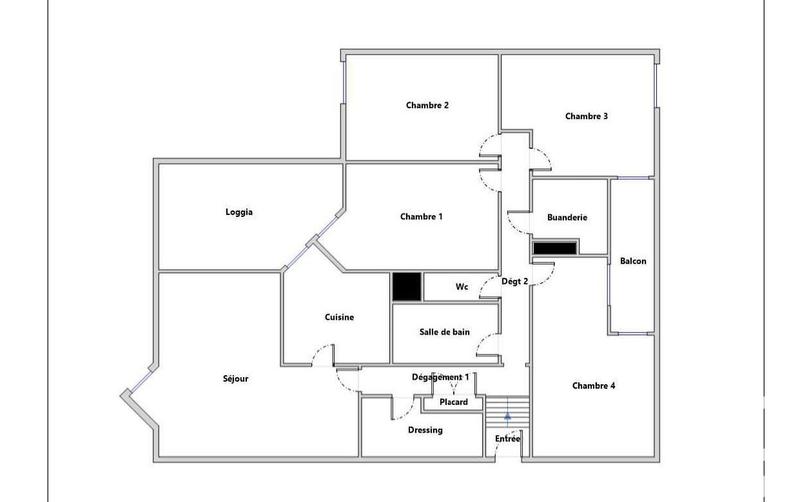 Appartement - 98 m² - 5 pièces