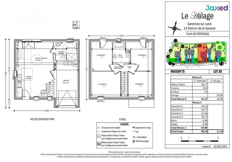 Maison - 96 m² - 5 pièces