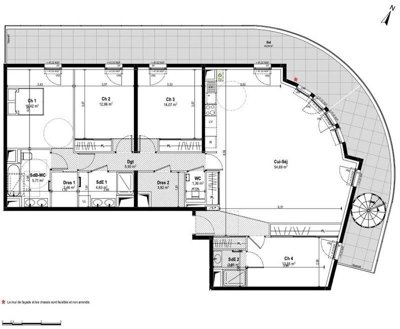 Appartement - 137 m² - 5 pièces