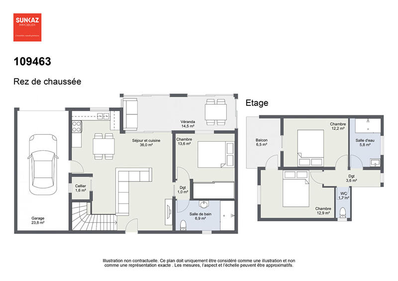 Maison - 92 m² - 5 pièces