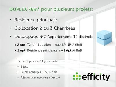Appartement - 80 m² - 3 pièces