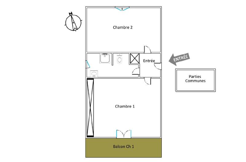 Appartement - 34 m² - 2 pièces