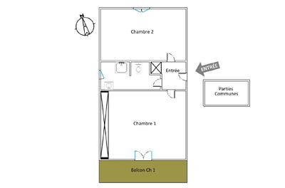 Appartement - 34 m² - 2 pièces