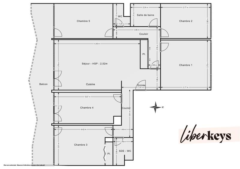 Appartement - 122 m² - 6 pièces