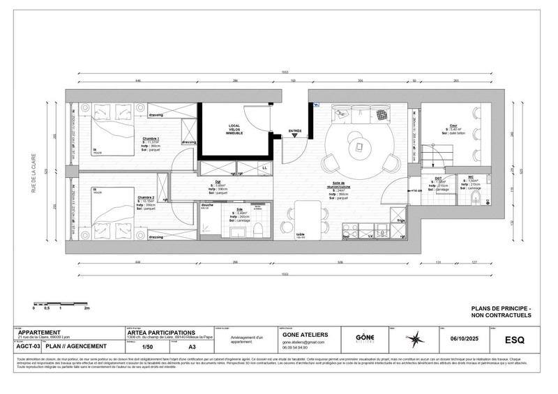 Appartement - 58 m² - 3 pièces