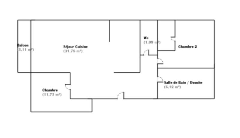 Appartement - 62 m² - 3 pièces