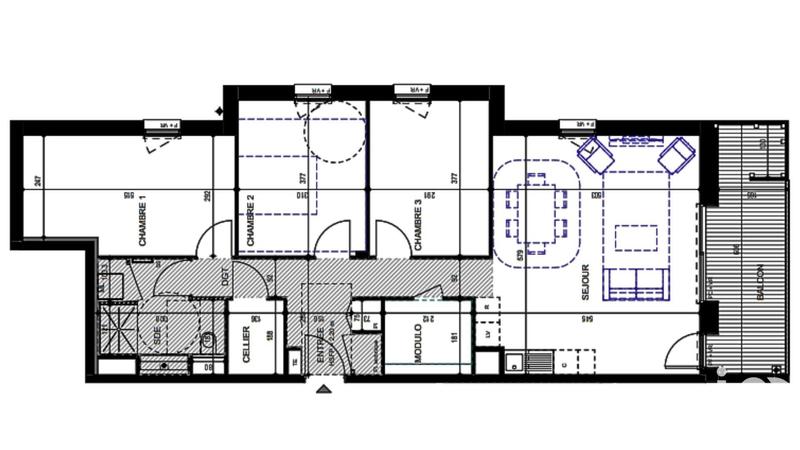 Appartement - 90 m² - 4 pièces