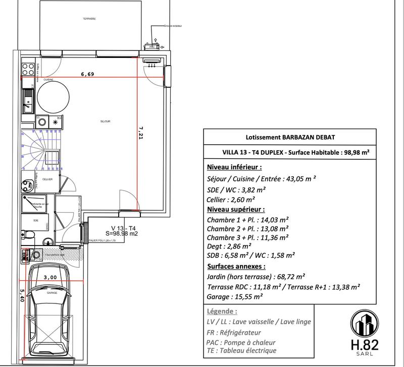 Villa - 99 m² - 4 pièces