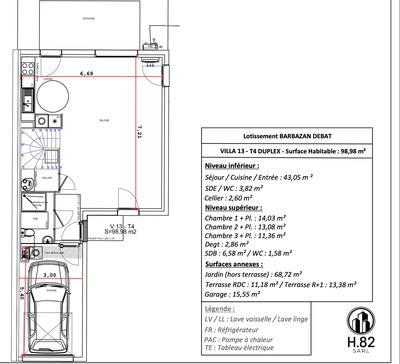 Villa - 99 m² - 4 pièces