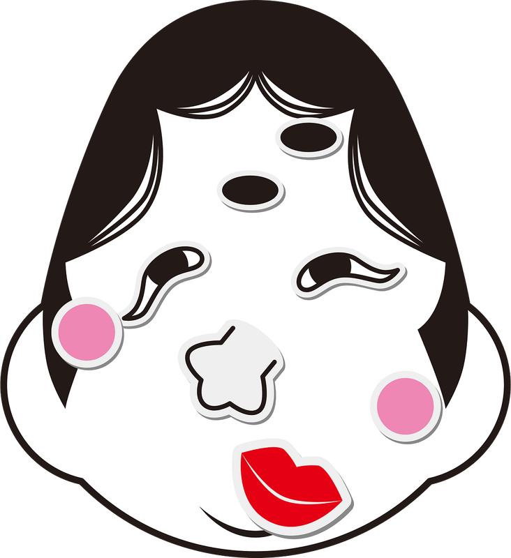 Atelier jeu Fukuwarai, portait japonais