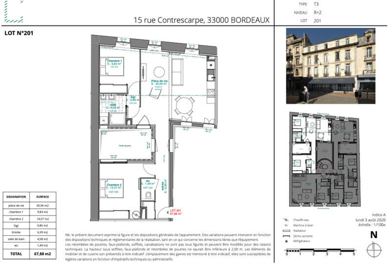 Appartement - 68 m² - 3 pièces
