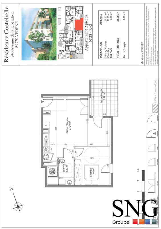 Appartement - 44 m² - 2 pièces