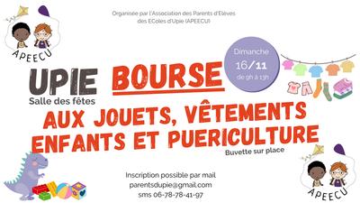 Bourse aux vêtements et jouets enfants, puériculture