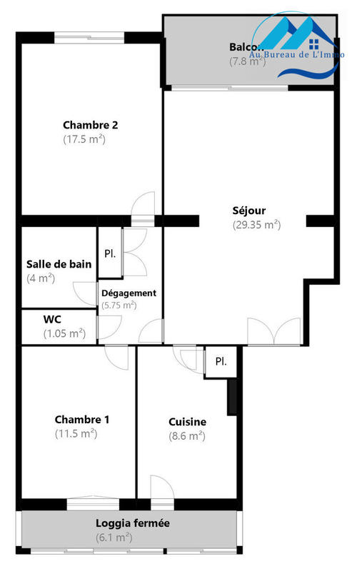 Appartement - 78 m² - 3 pièces