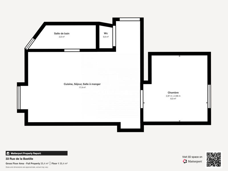 Appartement - 30 m² - 2 pièces