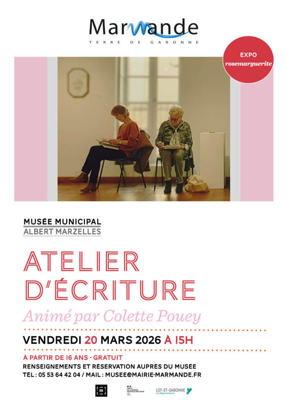 Atelier d'écriture au Musée Marzelles.