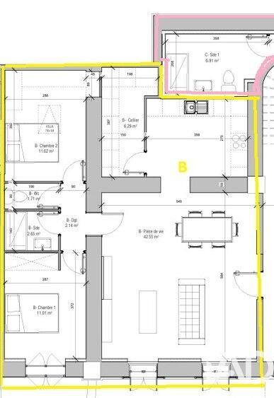 Appartement - 77 m² - 3 pièces