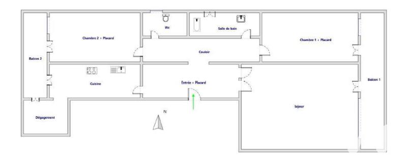 Appartement - 68 m² - 3 pièces