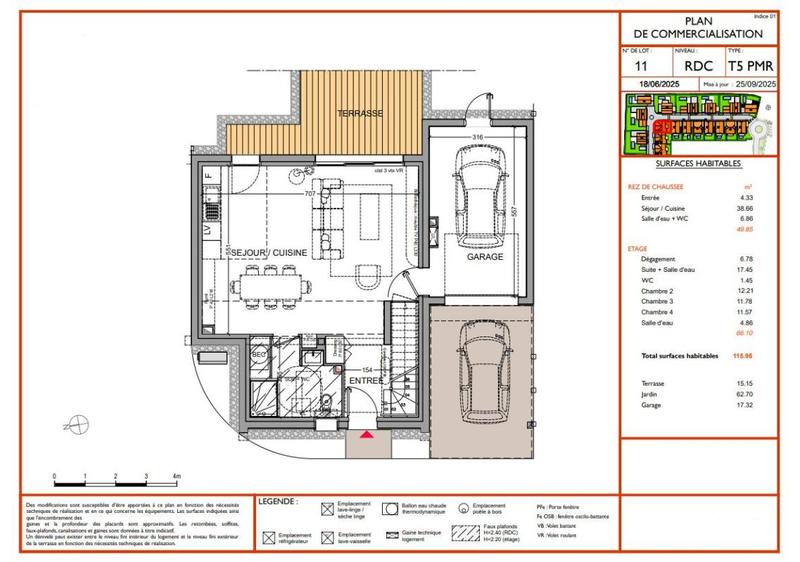 Villa - 115 m² - 5 pièces