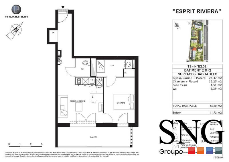 Appartement - 44 m² - 2 pièces