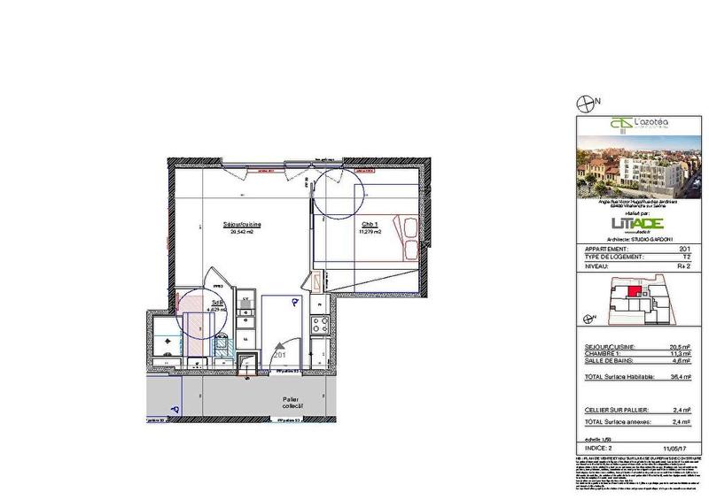 Appartement - 36 m² - 1 pièce