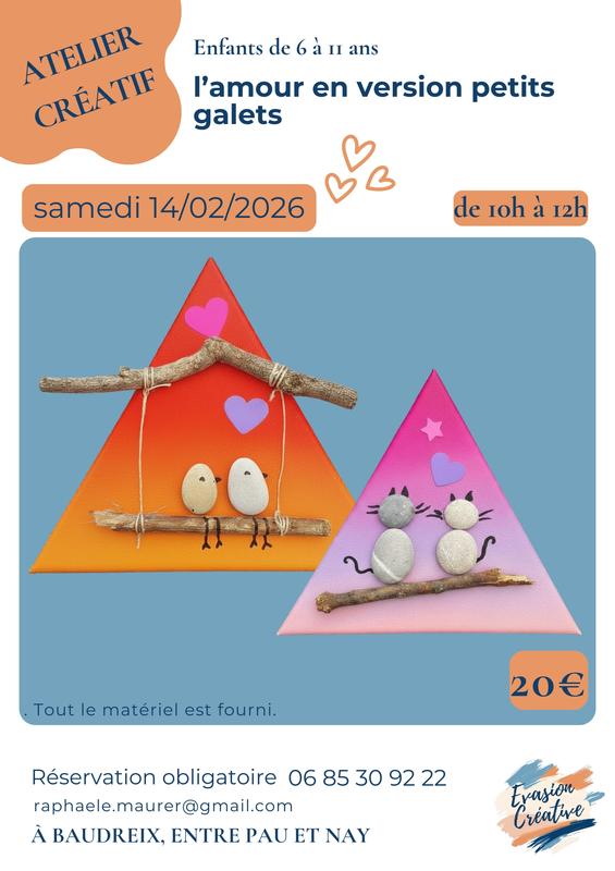 Atelier créatif "La St Valentin, version petits galets "