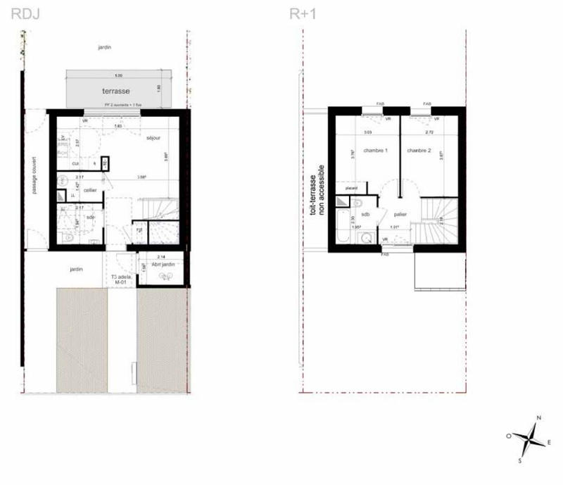 Maison - 61 m² - 3 pièces