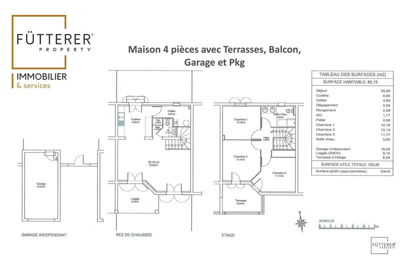 Maison - 85 m² - 4 pièces