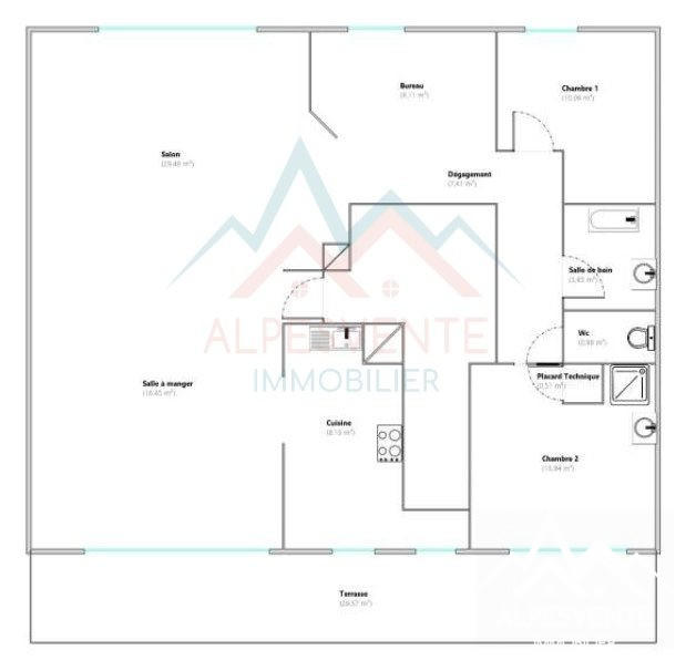 Appartement - 102 m² - 4 pièces