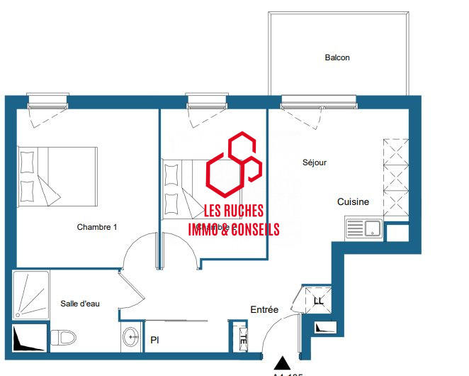 Appartement - 47 m² - 3 pièces