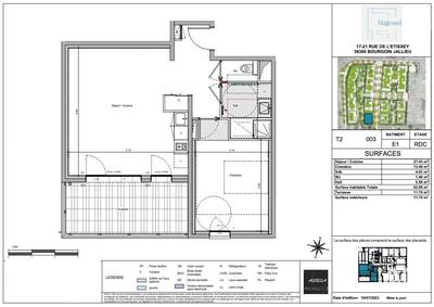Appartement - 53 m² - 2 pièces