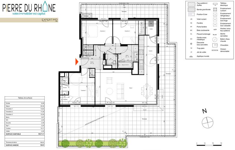 Appartement - 96 m² - 4 pièces