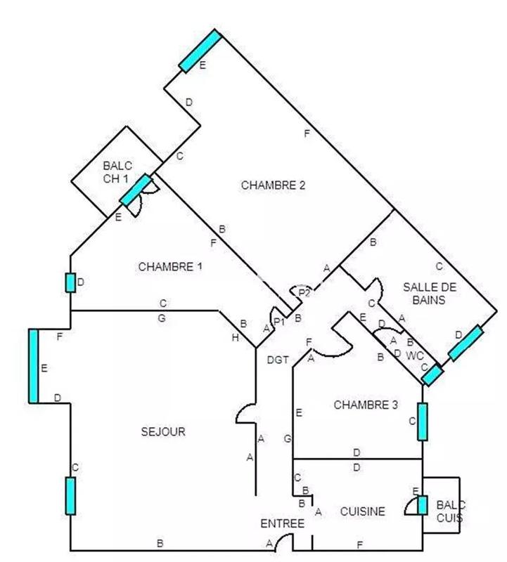 Appartement - 100 m² - 4 pièces